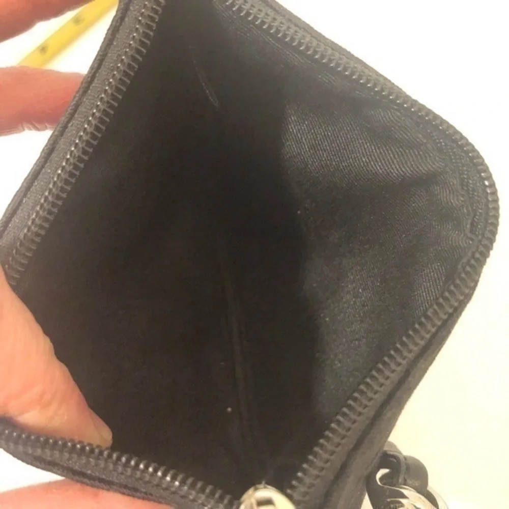 Coach signature black wristlet
